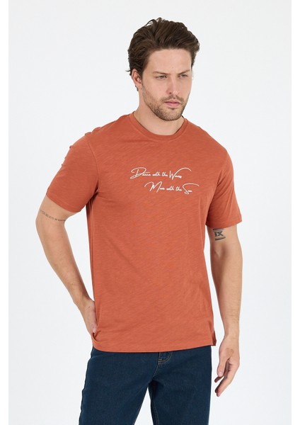 Erkek %100 Pamuk Bisiklet Yaka Kısa Kollu Baskılı T-Shirt Rahat ve Şık Günlük Erkek Tişört 0011 fiyatları