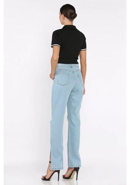 Yırtmaçlı Kadın Jean Kot Pantolon P-00017796 modelleri