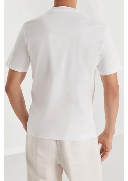 Erkek Ekru Beyaz Renaissance Regular Fit Normal Kalıp T-Shirt modelleri