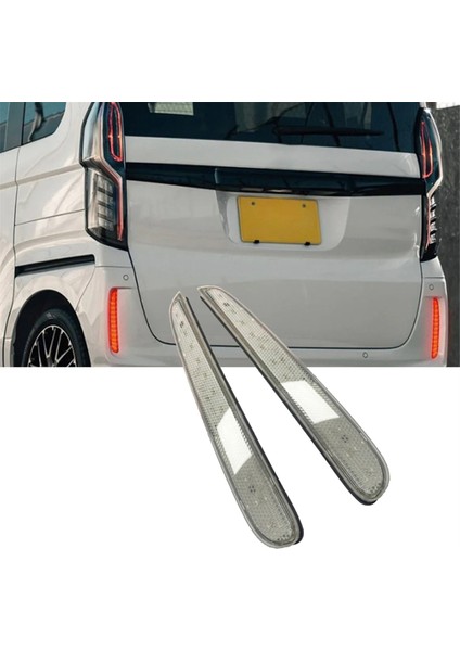Honda Nbox 2023-2024 Araba LED Arka Tampon Işığı Arka Sis Lambası Park Uyarı Işığı Reflektör Arka Lambaları Beyaz (Yurt Dışından) modelleri