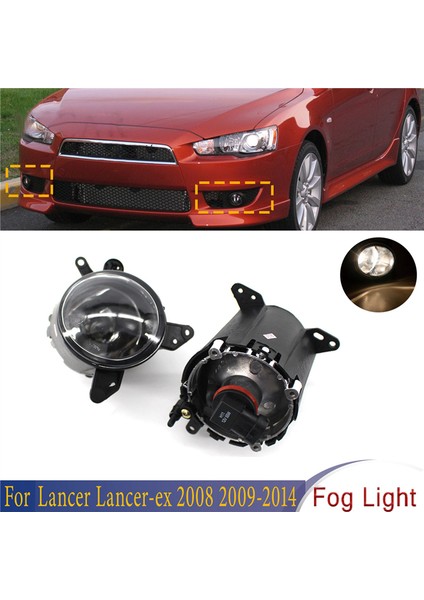 1 Çift Ön Tampon Sis Lambası Sis Sürüş Farları Mitsubishi Lancer Lancer-Ex 2008-2012 (Yurt Dışından) modelleri