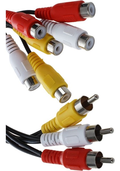 Yeni 3 Rca Erkek Jack - 6 Rca Dişi Fiş Splitter Ses Video Av Adaptör Kablosu (Yurt Dışından) fırsatları