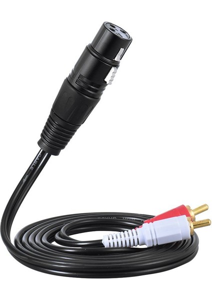 1.5m/5ft Stereo Ses Ayırıcı Yama Y Kablo Kablosu 1 Xlr Dişi - 2 Rca Erkek Fiş (Yurt Dışından)
