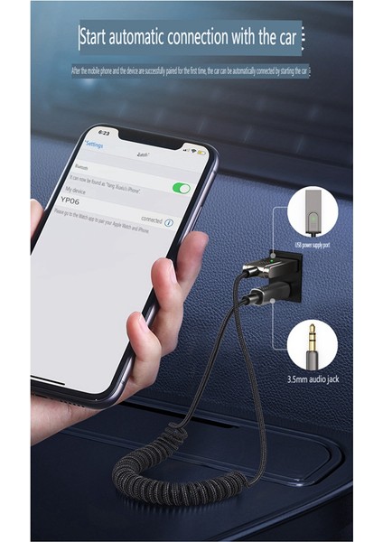 Aux Araba Bluetooth Kablosu USB Araba Ses Kablosu Sesli Arama Navigasyon Dönüştürme Kablosu (Yurt Dışından) fırsatları