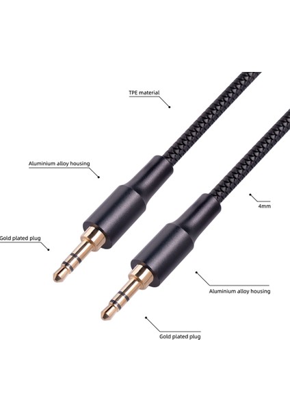 Adet 3.5mm Araba Jakı Ses Kablosu Akıllı Telefon Için 3.5 Erkek Erkek Aux Kablosu Bilgisayar Dizüstü Kulaklık Için 3.5mm Jak Kablosu (Yurt Dışından) fiyatları