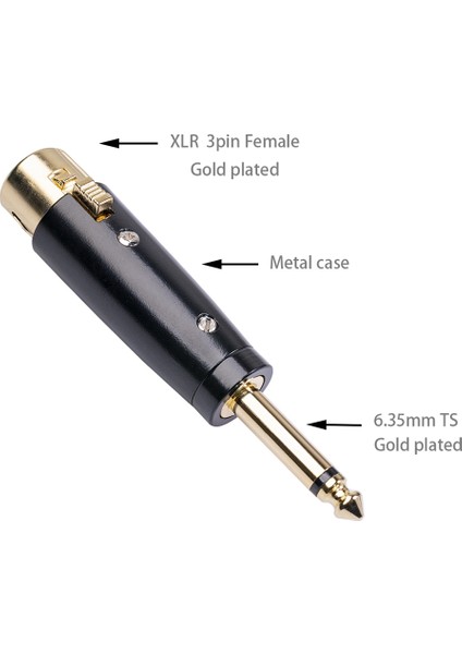 LZ1167G 6.35 Mono Erkek - Xlr Dişi Ses Adaptörü Gitar, Mikser, Mikrofon Bağlantısı Için Uygun (Yurt Dışından) indirimleri
