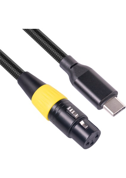 USB C Xlr Dişi Kablo Tip C Erkek 3 Pin Xlr Dişi Mikrofon Kablosu Konektörü Bilgisayar Ses Veri Kablosu 3 Metre (Yurt Dışından)