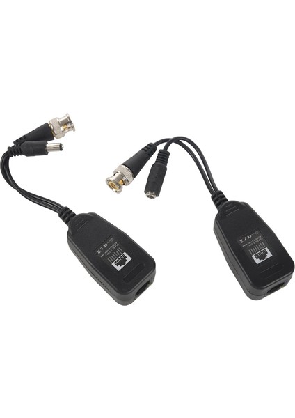 Hd-Cvı/tvı/ahd Güç Konnektörlü ve RJ45 Cat5 Veri Vericili Pasif Video Balun 1 Çift (Yurt Dışından) indirimleri