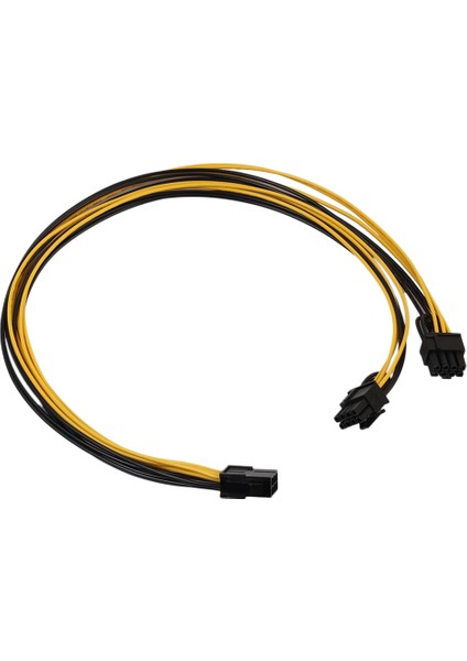 Pcı-E Pcı Express 6pin Dişi Çift Çift 2-Port 8pin (6 + 2pin) Erkek F/m Adaptörü Gpu Ekran Kartı Güç Kablosu 18AWG 20CM (Yurt Dışından)