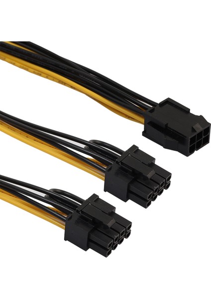 Pcı-E Pcı Express 6pin Dişi Çift Çift 2-Port 8pin (6 + 2pin) Erkek F/m Adaptörü Gpu Ekran Kartı Güç Kablosu 18AWG 20CM (Yurt Dışından) modelleri