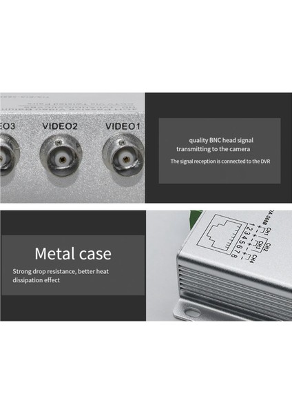 Tvı Cvı Ahd Kameralar Için Pasif Video Balun Cctv Bükümlü Çiftler Üzerinden Utp Video Balun 4ch Alıcı Verici Bnc'den Utp RJ45'E (4ch) (Yurt Dışından)