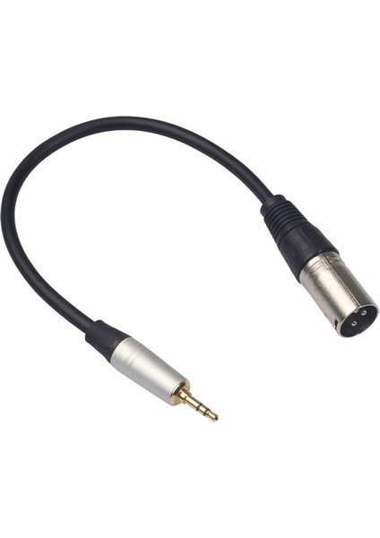 3.5mm Stereo Jak Fişi Ses Kablosu 3.5mm Stereo Jak Fişi 3 Pin Xlr Erkek Mikrofon Ses Kablo Kordonu Adaptörü 0.3m (Yurt Dışından)