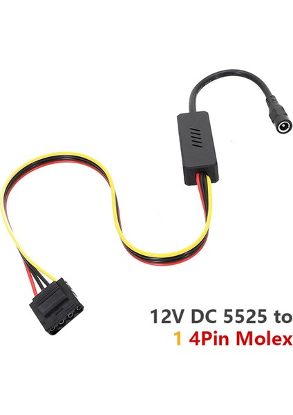 Dc 5525 - Ide Sabit Sürücü Güç Kaynağı Kablosu Dc 12V - Büyük 4pın Sabit Sürücü Kablosu Adım Aşağı Gerilim Regülatörü ile (Yurt Dışından) modelleri