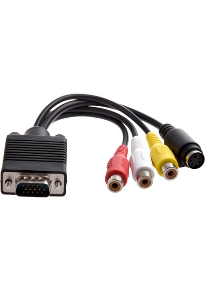 Pc Video Için Tv S-Video Rca Çıkış Kablosuna VGA Adaptörü (Yurt Dışından)