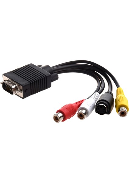 Pc Video Için Tv S-Video Rca Çıkış Kablosuna VGA Adaptörü (Yurt Dışından) fiyatları