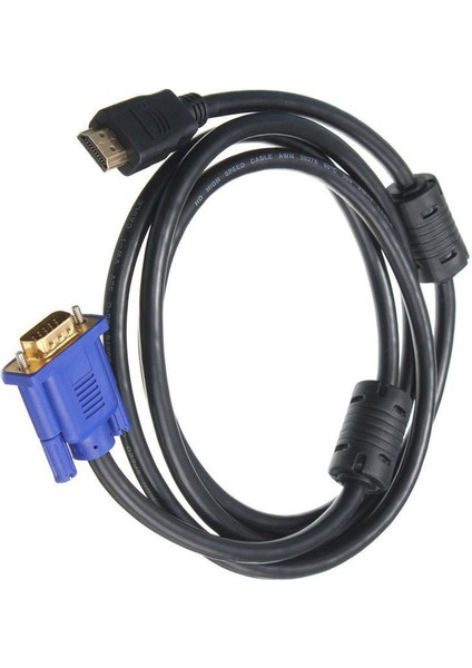 1.8 M Mavi Hdtv HDMI Pc Tv Df Için VGA HD15 Erkek Adaptör Kablosu Dönüştürücü (Yurt Dışından) modelleri