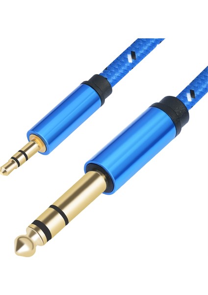 3,5 Mm'den 6,35 Mm'ye Adaptör Aux Kablosu Mikser Amplifikatör Altın Kaplama 3,5 Jak'tan 6,5 Jak'a Aux Cabo Erkek'ten Erkek'e 300 cm (Yurt Dışından)