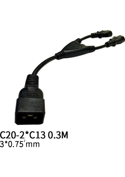 Iec 320 C20 Erkek - 2 x C13 Dişi Y Ayırıcı Kablo, C13 C20 Güç Kablosu Sunucu Ups Güç Kablosu (Yurt Dışından) modelleri