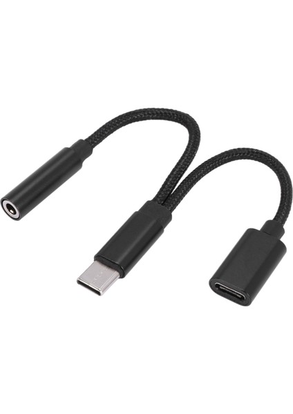 2 In 1 Tip C Kulaklık Adaptörü USB C Splitter Jack Aux Ses Şarj Dönüştürücü Huawei Samsung Xiaomi Için (Yurt Dışından)