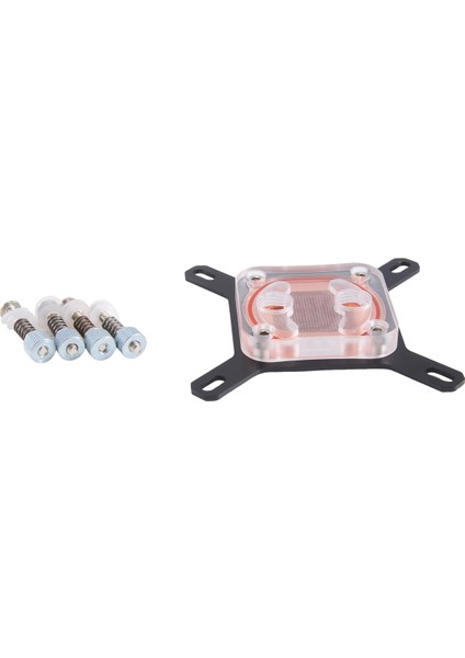 Intel Bilgisayar Cpu Su Soğutma Başlığı Bilgisayar Su Soğuk Başlığı, Siyah Braket Şeffaf Kapak (Yurt Dışından)