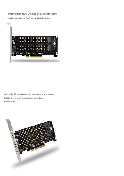 Pcı-E X8 Çift Disk Raıd Kartı Nvme M.2 M Key SSD Genişletme Adaptörü Genişletilmiş Çift Nvme Raıd Pcı-E X8 Bölünmüş Kart (Yurt Dışından)