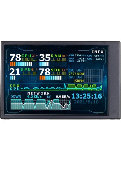 3.5 Inç IPS LCD Monitör Ekran Mini Kapasitif Ekran AIDA64 USB Bilgisayar Monitörü USB LCD Ekran Pc Kasa Linux (Yurt Dışından)