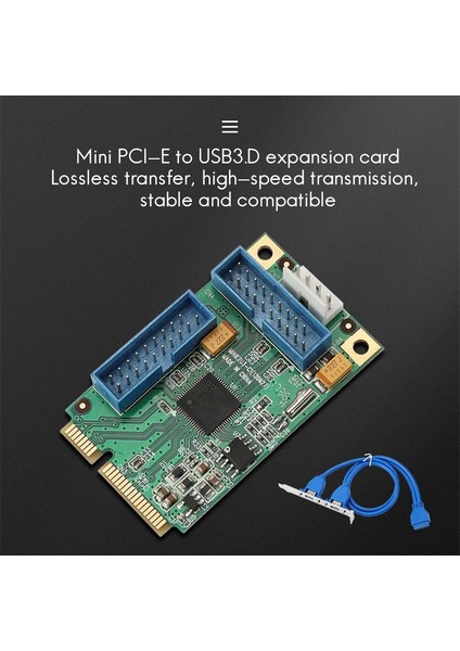 Pcı-E'den Usb3.0 Genişletme Kartı 2 USB 3.0 Portu Dahili 19 Pin Konnektörlü Masaüstü Bilgisayar Için Güç, Kablosuz (Yurt Dışından) modelleri
