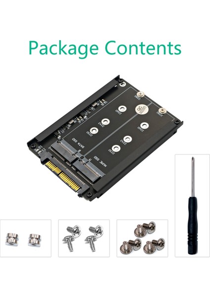 2'si 1 Arada M.2 Nvme SSD ve B Anahtarı/b&m Anahtarı Ssd'den SFF-8639 U.2'ye Çerçeve Braketi ile - Msata Ssd'yi 7 mm 2,5 Inç Sata Sürücüsü Olarak Tutun (Yurt Dışından) indirimleri