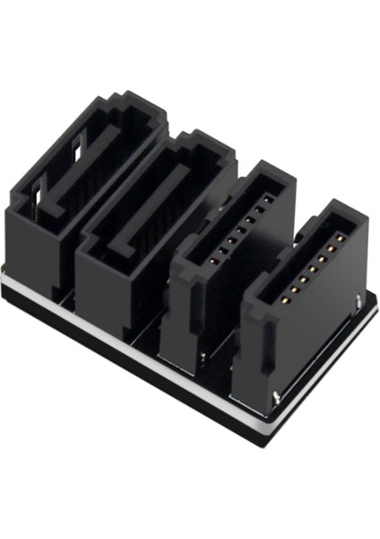 1 Adet Çift Sata 7pin Dişi Çift 7pin Erkek 180 Derece Açılı Adaptör Anakart Sata Adaptörü Masaüstü Bilgisayarlar Için SSD HDD (Yurt Dışından)