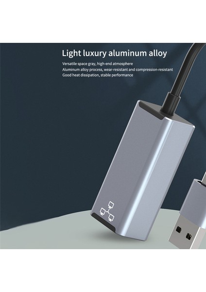 USB A/usb C Çift Konnektör Ağ Adaptörü USB RJ45 Ethernet Adaptörü Dizüstü Macbook Için Harici Ağ Kartı (1000 Mbps) (Yurt Dışından) fırsatları