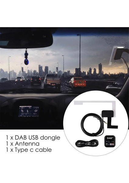 Dab + USB Android Araba Radyo Tuner Pencere Anteni Navigasyon App Kontrol Kiti Evrensel Dab USB Dongle Dijital (Yurt Dışından) indirimleri