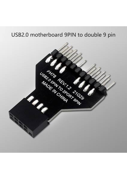 Anakart Usb2.0 9pın Uzatma 2 Portlu 9pın Adaptörü Su Soğutmalı Rgb Lamba Fan Hızı Ölçümü Bir Nokta Iki (Yurt Dışından) fırsatları