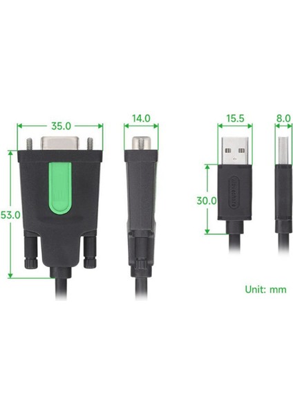 Waveshare USB - RS232 Seri Kablo USB Tip A - Db9 Dişi FT232RL Çip Çok Işlevli Kullanışlı Seri Kablo (Yurt Dışından) fiyatları