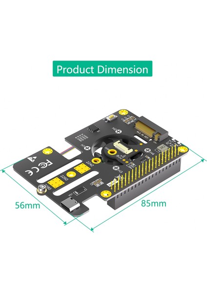 Raspberry Pi 5 Için Soğutucu Fan ve Otomatik Renk Değiştirme Led'li 3'ü 1 Arada Combo M.2 Nvme - Pcıe Adaptörü (Yurt Dışından) fırsatları