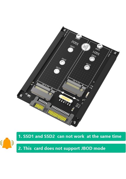 Çift M.2 B Anahtarı/b&m Anahtarı Ssd'den 2.5 Inç Sata Iıı Adaptörüne Çerçeve Braketi - Msata Ssd'yi 7 mm 2.5 Inç Sata Sürücüsü Olarak Tutun (Yurt Dışından) fiyatları
