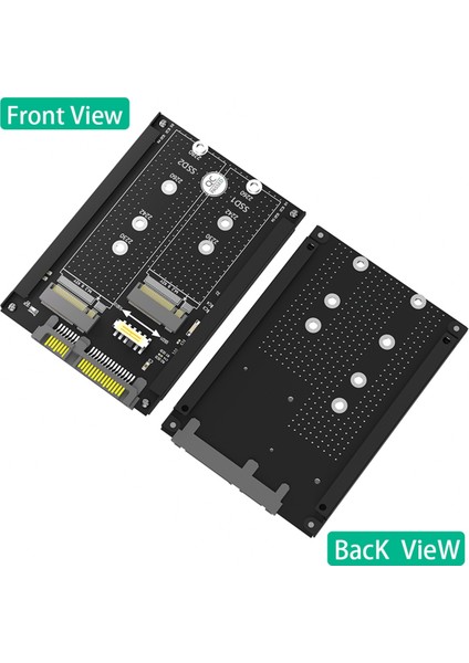 Çift M.2 B Anahtarı/b&m Anahtarı Ssd'den 2.5 Inç Sata Iıı Adaptörüne Çerçeve Braketi - Msata Ssd'yi 7 mm 2.5 Inç Sata Sürücüsü Olarak Tutun (Yurt Dışından) modelleri