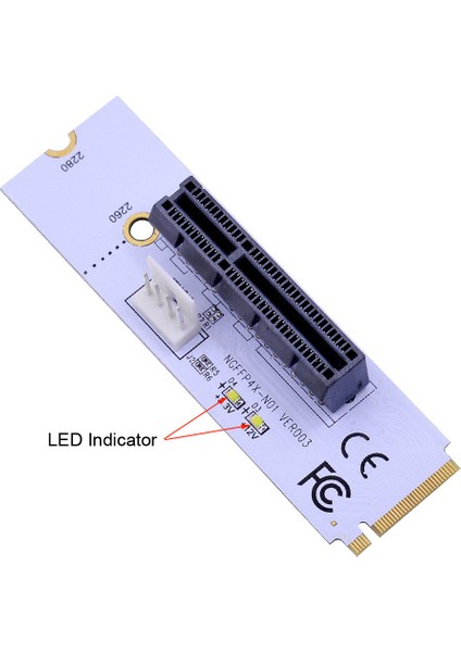Ngff M.2 - Pcı-E 4x Yükseltici Kart M2 Anahtar M - Pcıe X4 Adaptörü, Eth Bitcoin Madenci Madenciliği Için LED Gerilim Göstergesi ile (Yurt Dışından) fırsatları