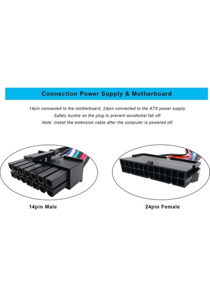 Ibm Lenovo Bilgisayarlar ve Sunucular Için 24 Pin'den 14 Pin'e Atx Psu Ana Güç Adaptörü Kablosu (1 Paket) (Yurt Dışından) indirimleri