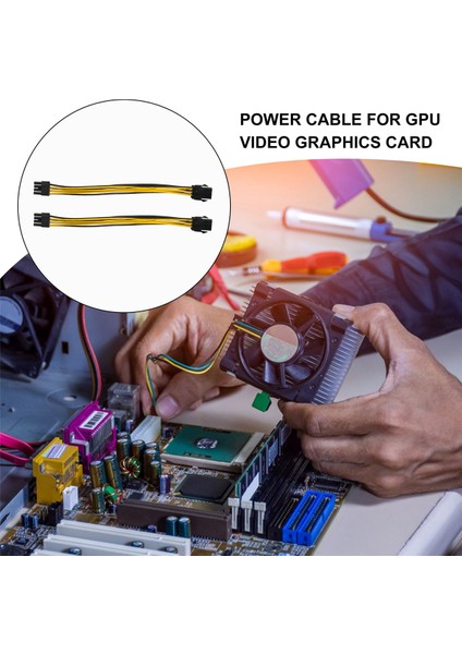 2 Paket Grafik Kartı 6 Pin - 8 Pin Pcıe Adaptör Güç Kablosu (Gpu Video Grafik Kartı Güç Kablosu) 7,8 Inç (Yurt Dışından) fırsatları