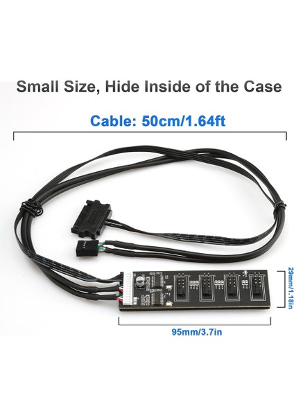 9pin USB Başlık Ayırıcı, Sata Güç Kablolu USB 2.0 Başlık Ayırıcı, Cpu/rgb Işık/yazıcı Için Dahili USB Hub (Yurt Dışından) indirimleri