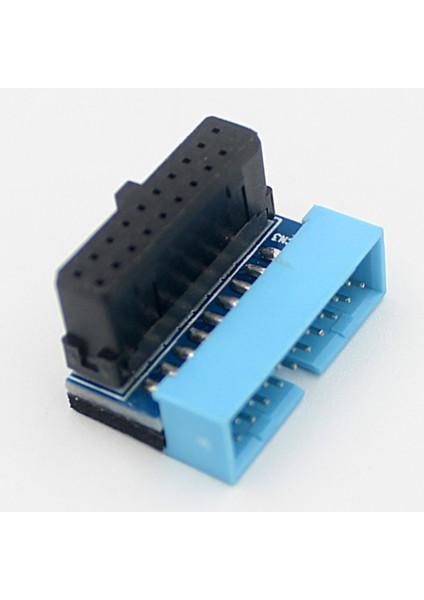 2 Adet Usb3.0 19/20PIN Direksiyon Bağlantı Soketi Masaüstü Bilgisayar Anakartı Dikey Pin Tutucu 90 Derece Dirsek Fişi, Typea (Yurt Dışından)