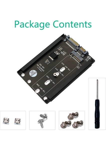 M.2 Ngff Anahtar B'den 2.5 Inç Sata Iıı Adaptör Kartına + Ngff M.2 2230 2242 2260 2280 Sabit Disk Adaptör Kartı Için Çerçeve Braketi (Yurt Dışından) indirimleri