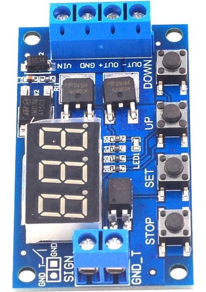 Dc 12V 24V LED Işık Dijital Zaman Gecikmesi Zamanlama Geciktirme Rölesi Anahtarı Devre Çift Mos Tüp Kontrol Panosu Modülü (Yurt Dışından)