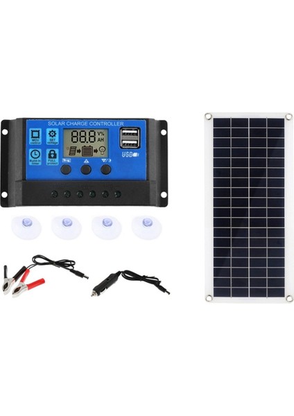 15W Güneş Panelı 12-18V Güneş Pili Güneş Paneli Telefon Rv Araba Mp3 Pad Şarj Cihazı Açık Pil Kaynağı A (Yurt Dışından)