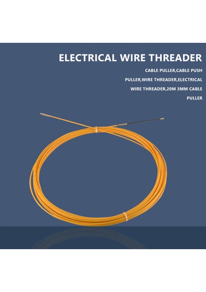20M 3mm Kılavuz Cihazı Fiberglas Elektrik Kablosu Itme Çektirme Kanalı Yılan Rodder Misina Teli (Yurt Dışından) fiyatları