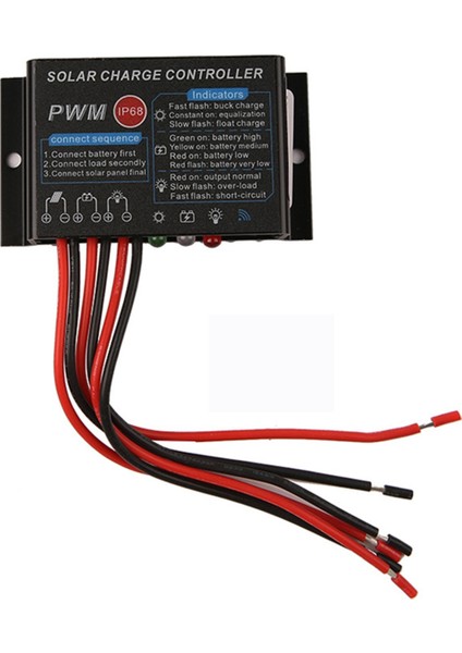 10A 12V IP67 Su Geçirmez Güneş Şarj Kontrol Cihazı Pwm Güneş Kontrol Regülatörü (Yurt Dışından)