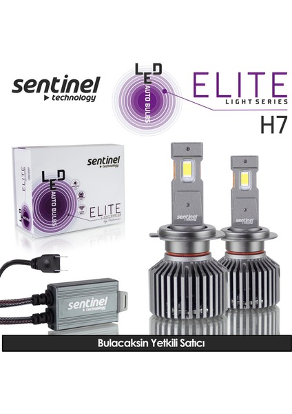 Sentinel Elite H7 LED Xenon Ampülü 65W 12V 12000 Lumen 6500 Kelvin Beyaz Işık