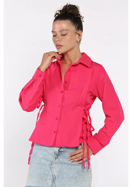 Bel Bağcıklı Kadın Gömlek P-00017782