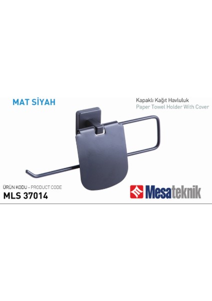 Milet Mat Siyah Kapaklı Kağıt Havluluk MESAMLS37014K