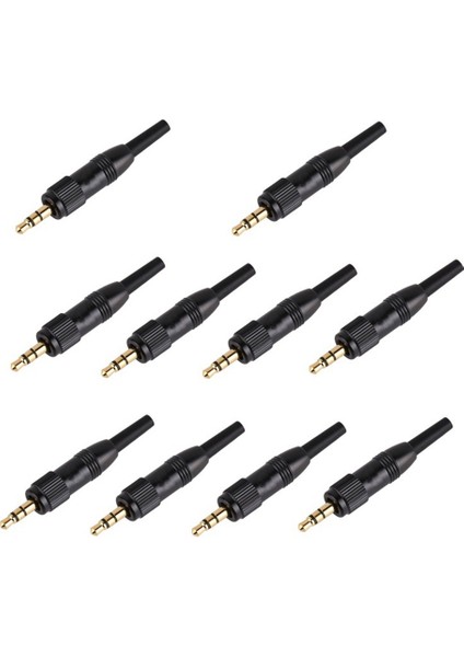 10 Adet 3.5mm Stereo Vida Kilitleme Ses Kilit Konektörü Sennheiser Sony Nady AUDIO2000S Mikrofon Yedek Fiş Adaptörü (Yurt Dışından)